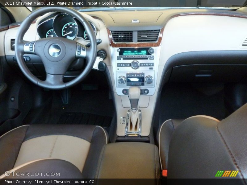 White Diamond Tricoat / Cocoa/Cashmere 2011 Chevrolet Malibu LTZ