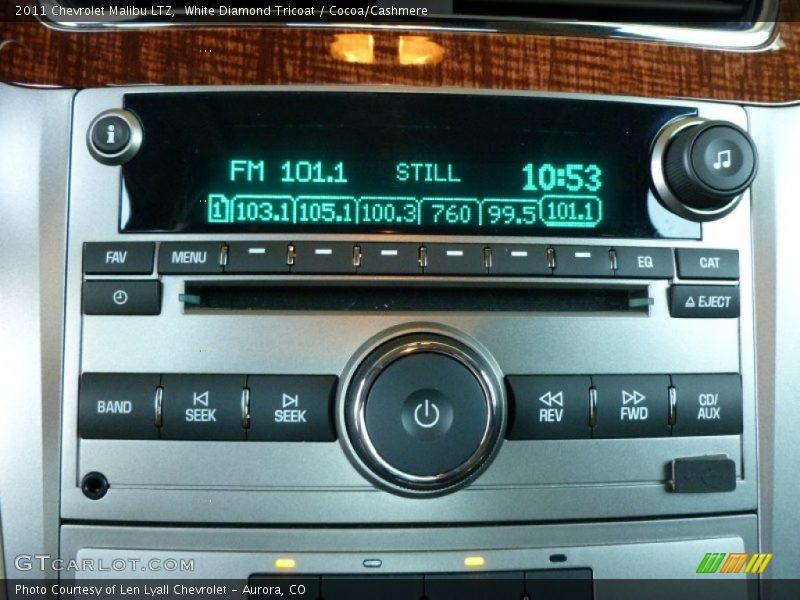White Diamond Tricoat / Cocoa/Cashmere 2011 Chevrolet Malibu LTZ