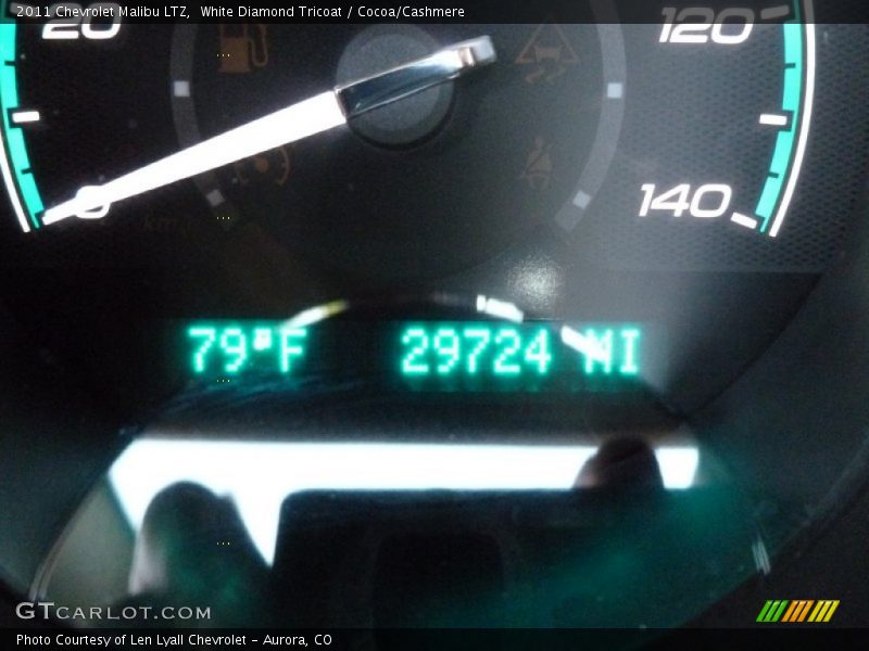 White Diamond Tricoat / Cocoa/Cashmere 2011 Chevrolet Malibu LTZ