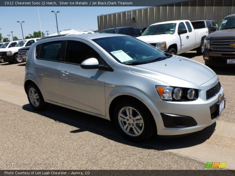 Silver Ice Metallic / Jet Black/Dark Titanium 2012 Chevrolet Sonic LS Hatch