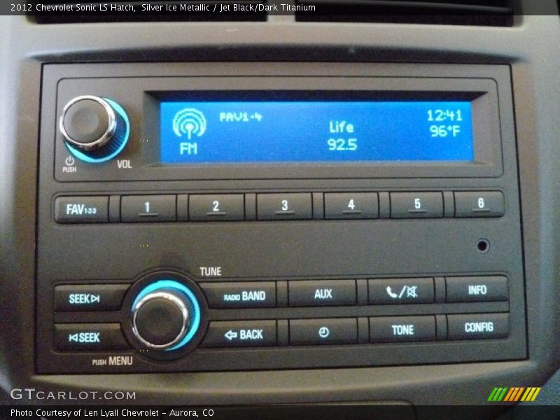 Silver Ice Metallic / Jet Black/Dark Titanium 2012 Chevrolet Sonic LS Hatch