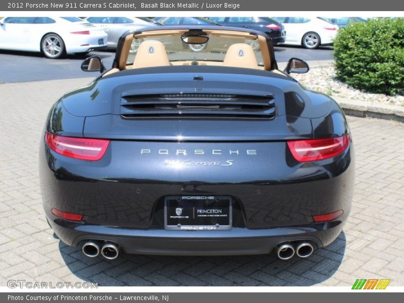 Basalt Black Metallic / Luxor Beige 2012 Porsche New 911 Carrera S Cabriolet