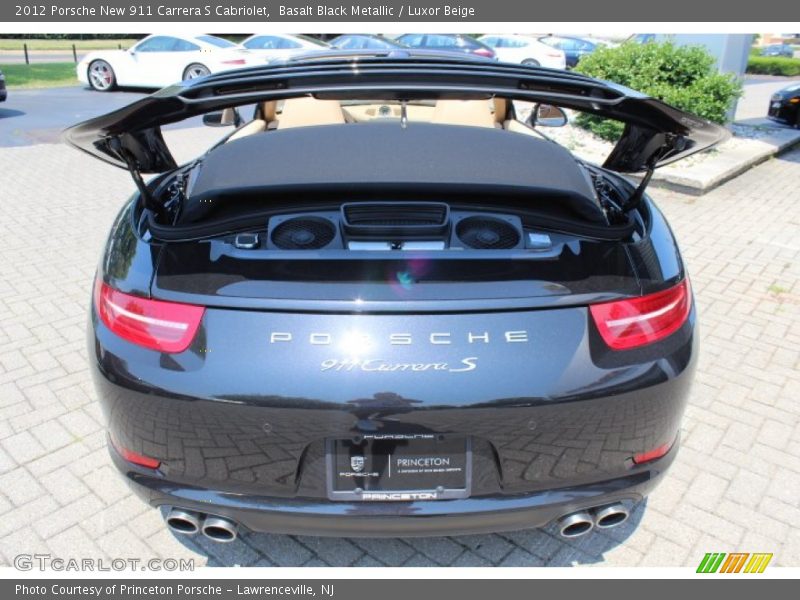 Basalt Black Metallic / Luxor Beige 2012 Porsche New 911 Carrera S Cabriolet