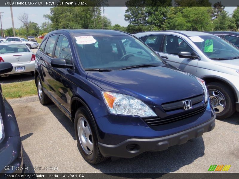Royal Blue Pearl / Black 2009 Honda CR-V LX