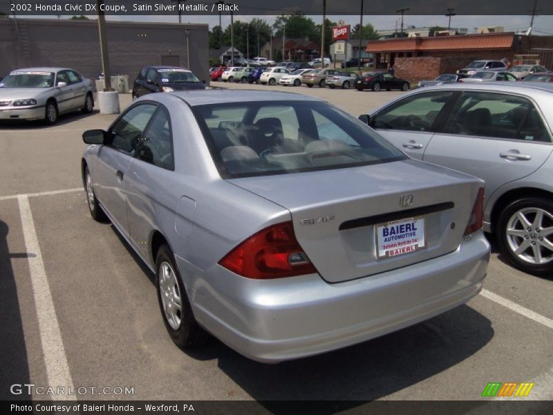 Satin Silver Metallic / Black 2002 Honda Civic DX Coupe