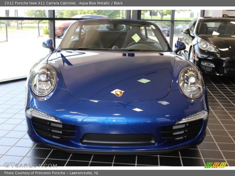 Aqua Blue Metallic / Black 2012 Porsche New 911 Carrera Cabriolet