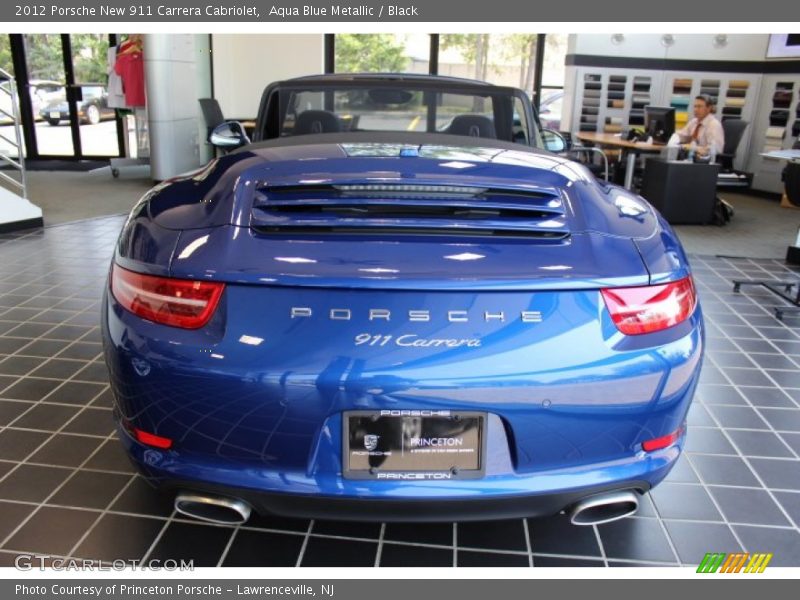 Aqua Blue Metallic / Black 2012 Porsche New 911 Carrera Cabriolet