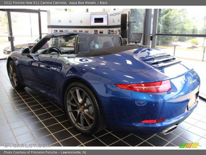 Aqua Blue Metallic / Black 2012 Porsche New 911 Carrera Cabriolet