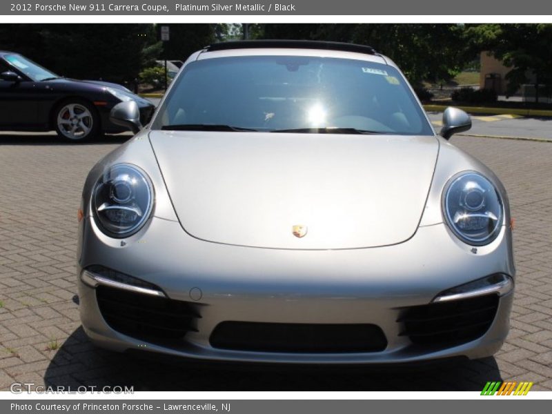 Platinum Silver Metallic / Black 2012 Porsche New 911 Carrera Coupe