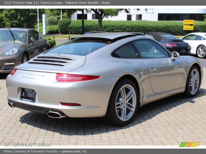 Platinum Silver Metallic / Black 2012 Porsche New 911 Carrera Coupe