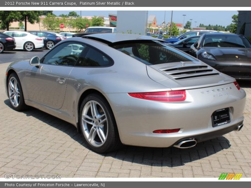 Platinum Silver Metallic / Black 2012 Porsche New 911 Carrera Coupe
