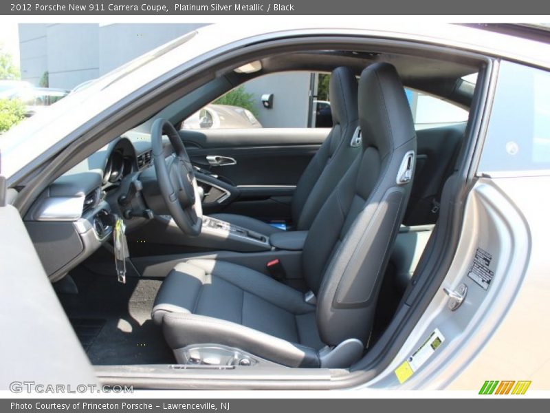 Platinum Silver Metallic / Black 2012 Porsche New 911 Carrera Coupe