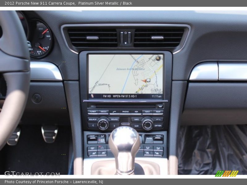 Platinum Silver Metallic / Black 2012 Porsche New 911 Carrera Coupe