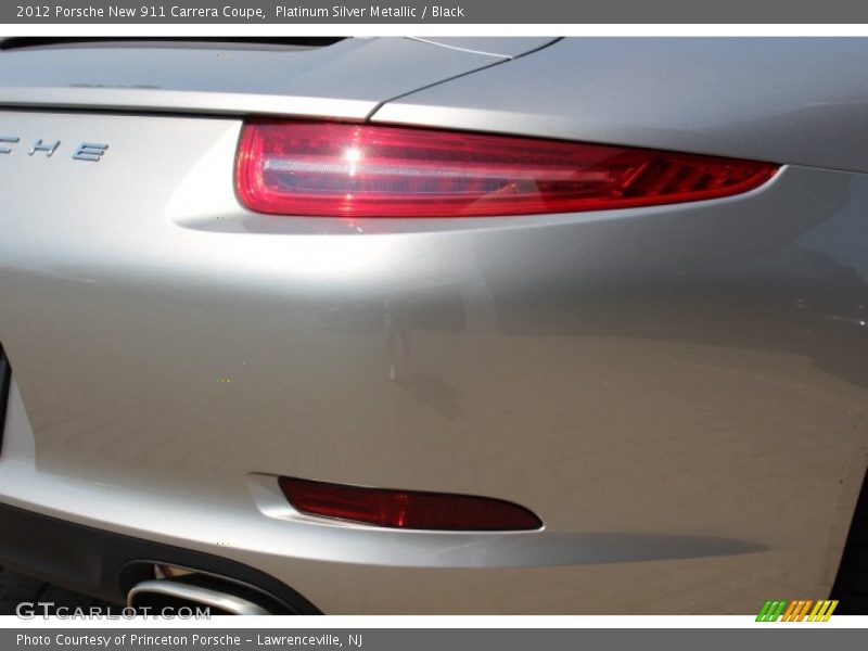 Platinum Silver Metallic / Black 2012 Porsche New 911 Carrera Coupe