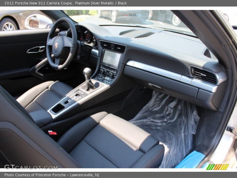 Platinum Silver Metallic / Black 2012 Porsche New 911 Carrera Coupe