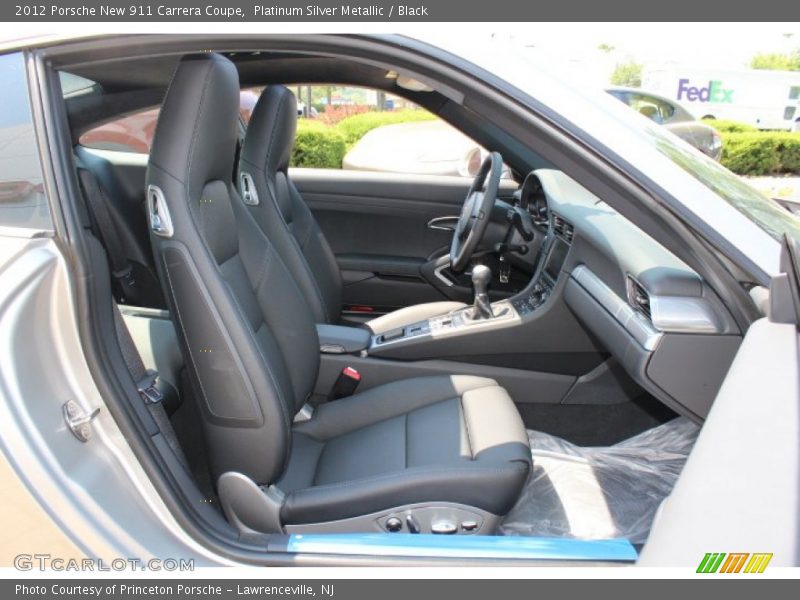 Platinum Silver Metallic / Black 2012 Porsche New 911 Carrera Coupe