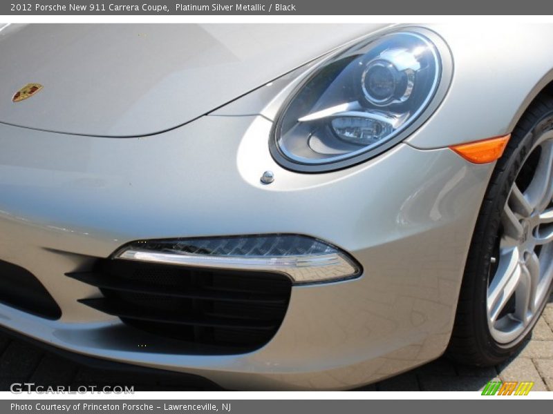 Platinum Silver Metallic / Black 2012 Porsche New 911 Carrera Coupe