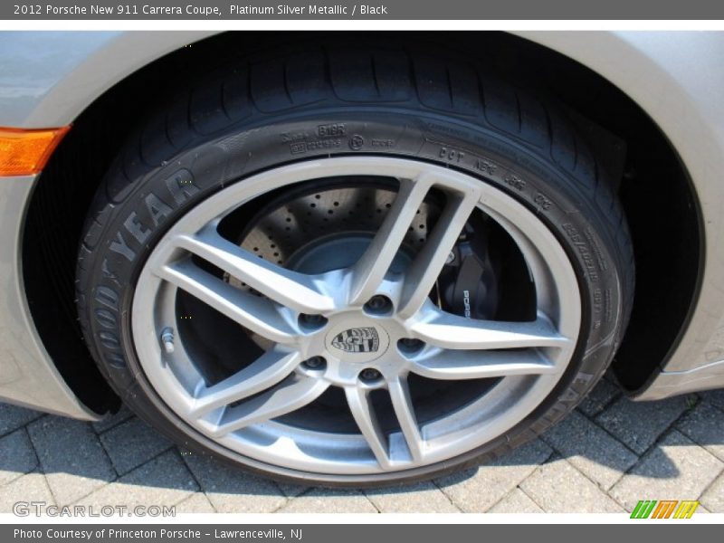 Platinum Silver Metallic / Black 2012 Porsche New 911 Carrera Coupe