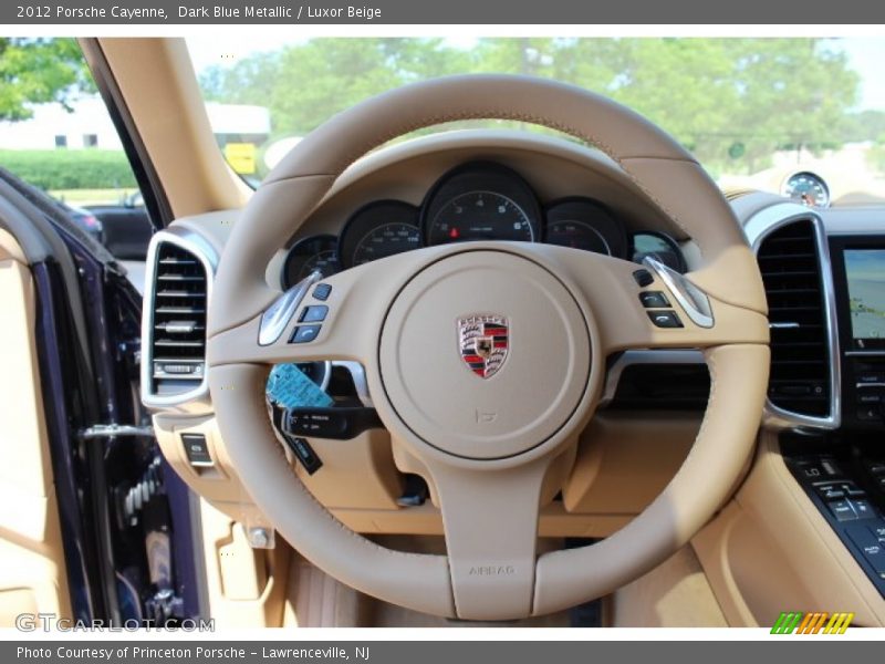 Dark Blue Metallic / Luxor Beige 2012 Porsche Cayenne