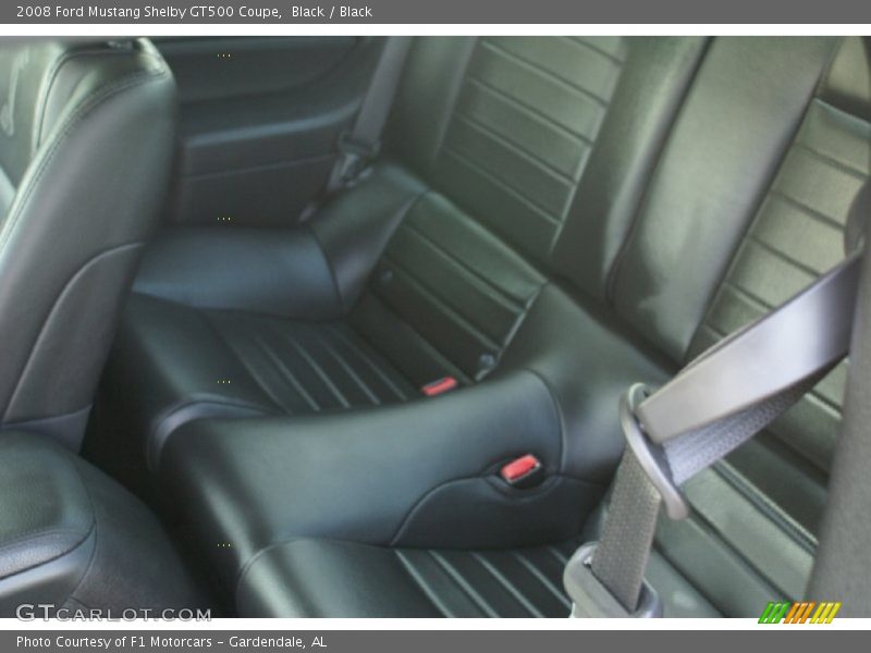 Rear Seat of 2008 Mustang Shelby GT500 Coupe