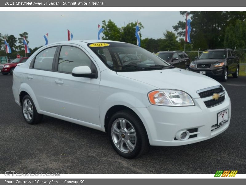 Summit White / Neutral 2011 Chevrolet Aveo LT Sedan