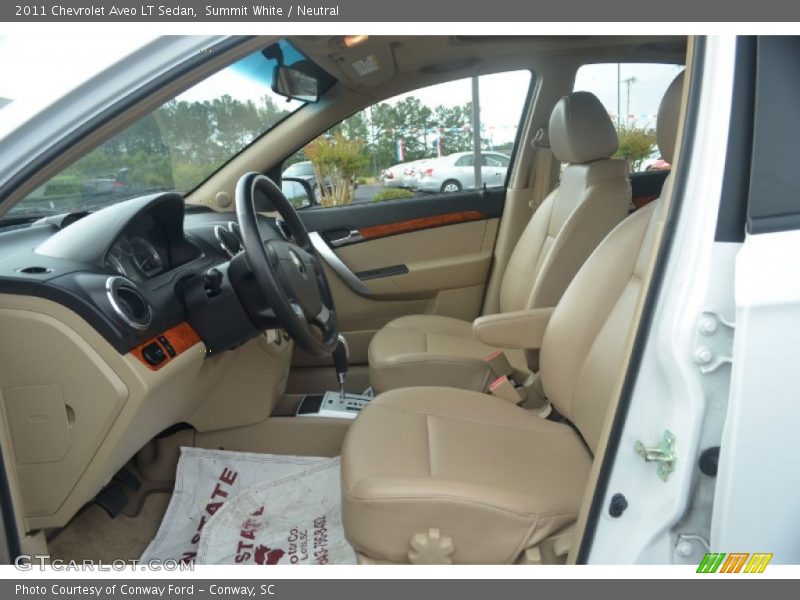Summit White / Neutral 2011 Chevrolet Aveo LT Sedan