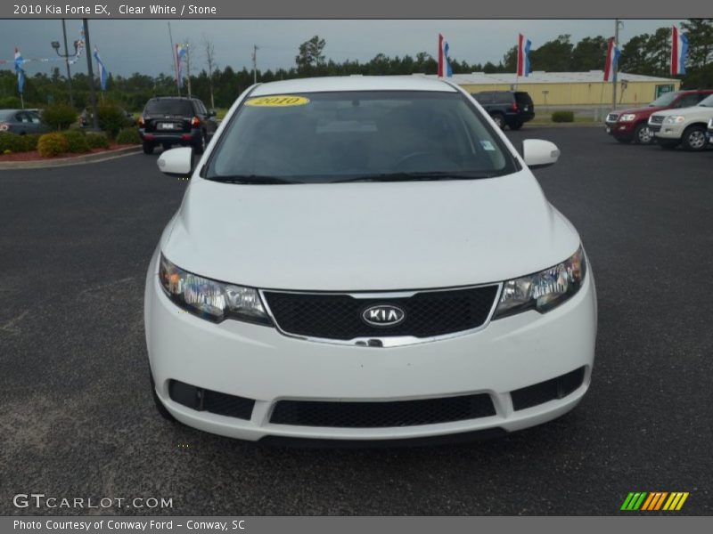 Clear White / Stone 2010 Kia Forte EX