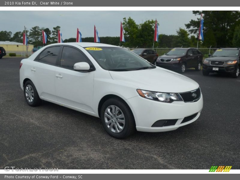 Clear White / Stone 2010 Kia Forte EX