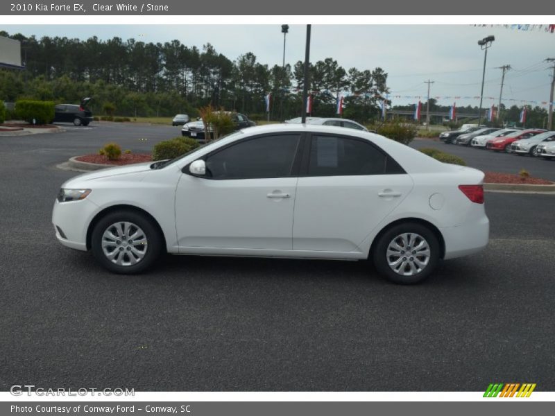 Clear White / Stone 2010 Kia Forte EX