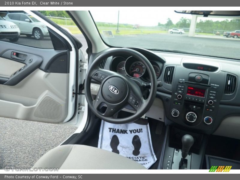 Clear White / Stone 2010 Kia Forte EX