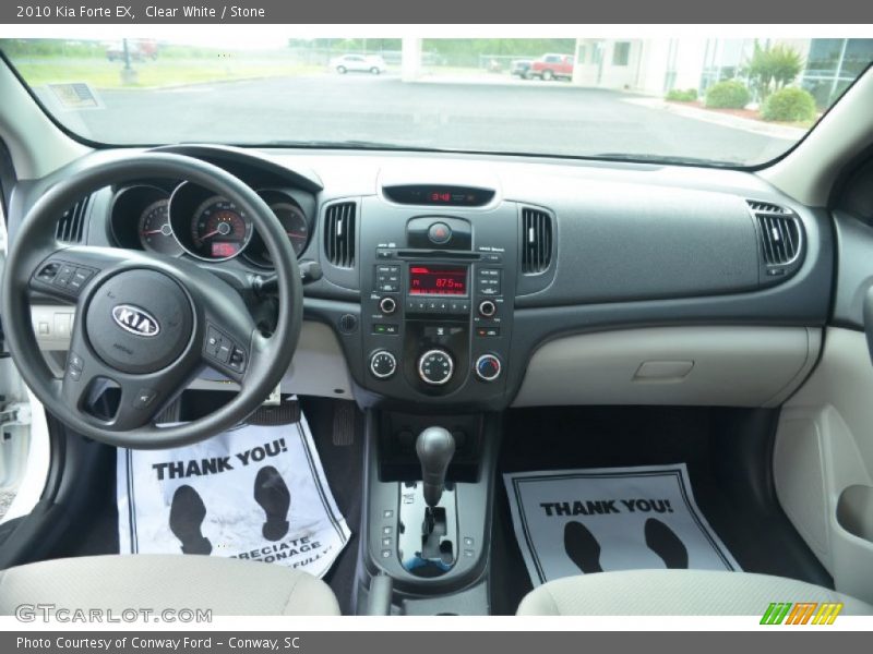 Clear White / Stone 2010 Kia Forte EX