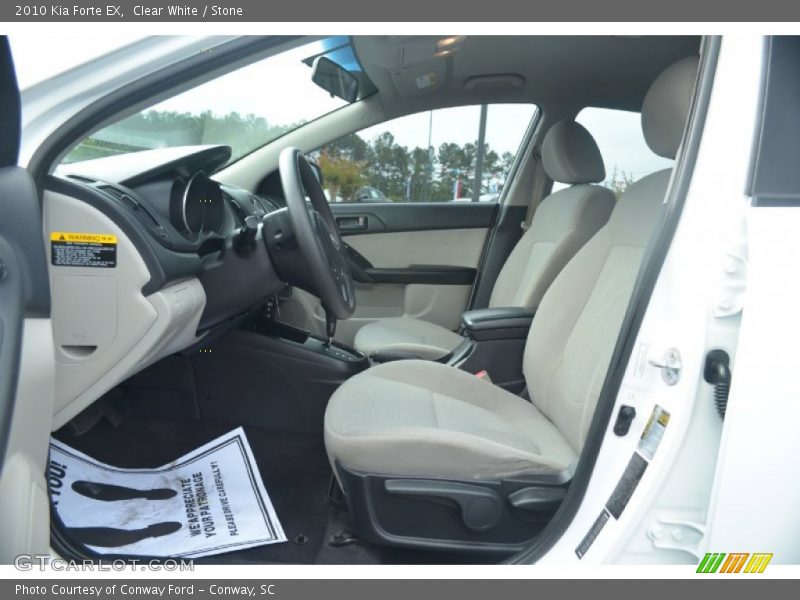 Clear White / Stone 2010 Kia Forte EX