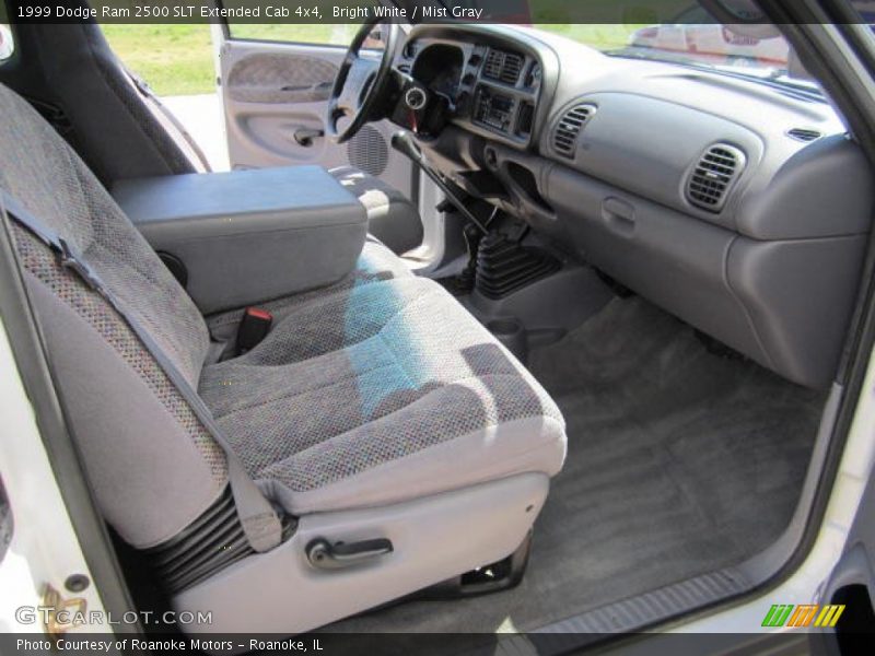 Bright White / Mist Gray 1999 Dodge Ram 2500 SLT Extended Cab 4x4