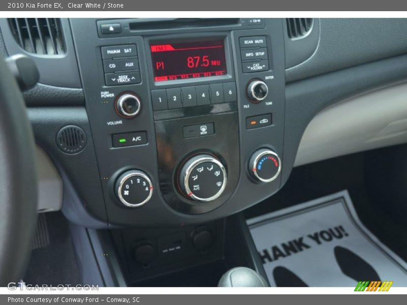 Clear White / Stone 2010 Kia Forte EX