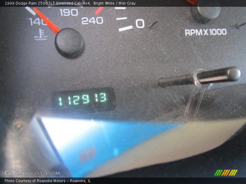 Bright White / Mist Gray 1999 Dodge Ram 2500 SLT Extended Cab 4x4