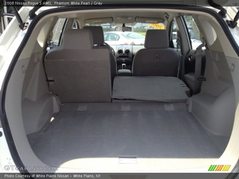 Phantom White Pearl / Gray 2008 Nissan Rogue S AWD