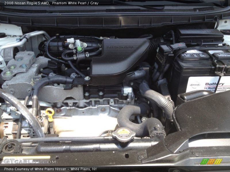 Phantom White Pearl / Gray 2008 Nissan Rogue S AWD