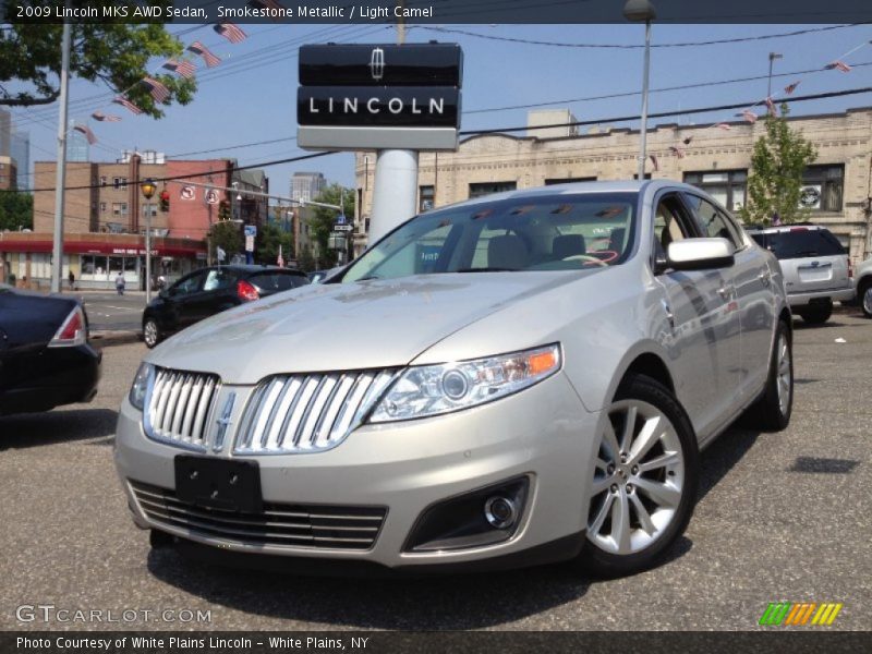 Smokestone Metallic / Light Camel 2009 Lincoln MKS AWD Sedan