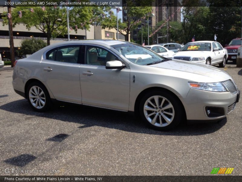 Smokestone Metallic / Light Camel 2009 Lincoln MKS AWD Sedan