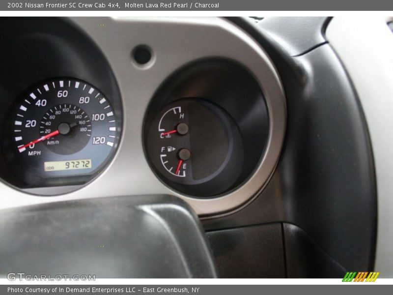 Molten Lava Red Pearl / Charcoal 2002 Nissan Frontier SC Crew Cab 4x4
