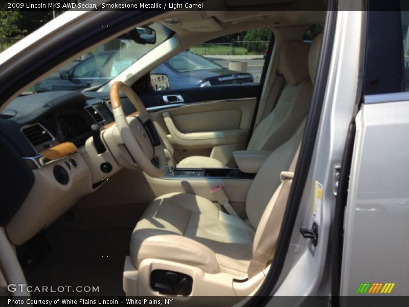 Smokestone Metallic / Light Camel 2009 Lincoln MKS AWD Sedan