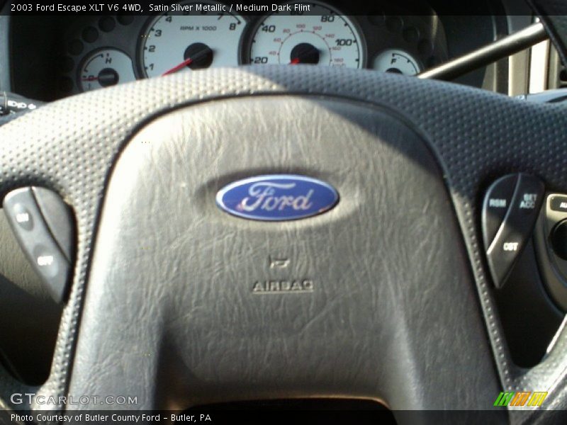 Satin Silver Metallic / Medium Dark Flint 2003 Ford Escape XLT V6 4WD