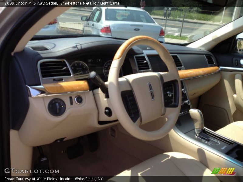 Smokestone Metallic / Light Camel 2009 Lincoln MKS AWD Sedan
