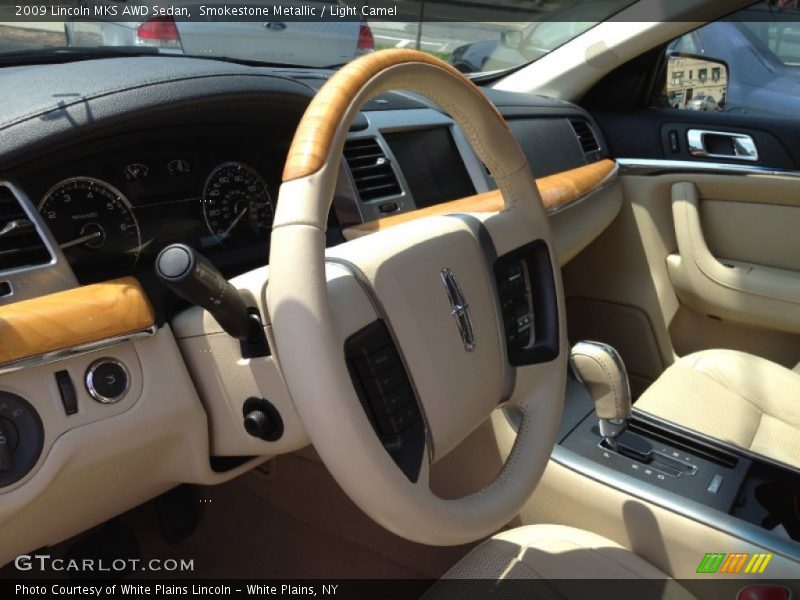 Smokestone Metallic / Light Camel 2009 Lincoln MKS AWD Sedan