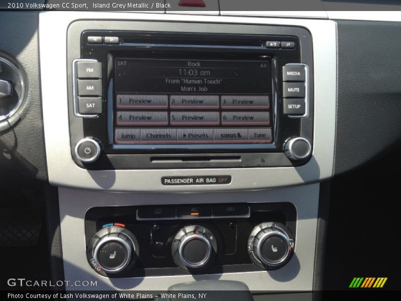 Island Grey Metallic / Black 2010 Volkswagen CC Sport