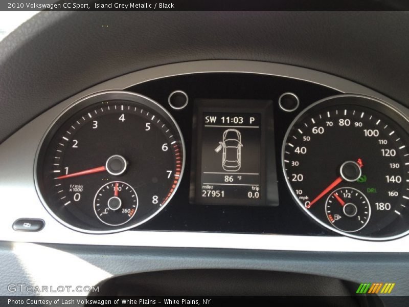 Island Grey Metallic / Black 2010 Volkswagen CC Sport