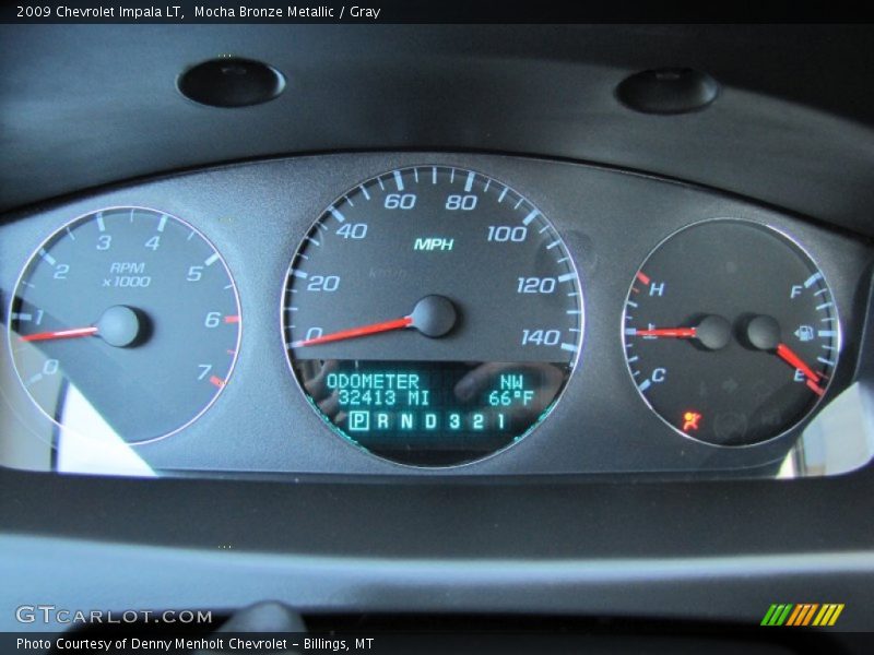 Mocha Bronze Metallic / Gray 2009 Chevrolet Impala LT