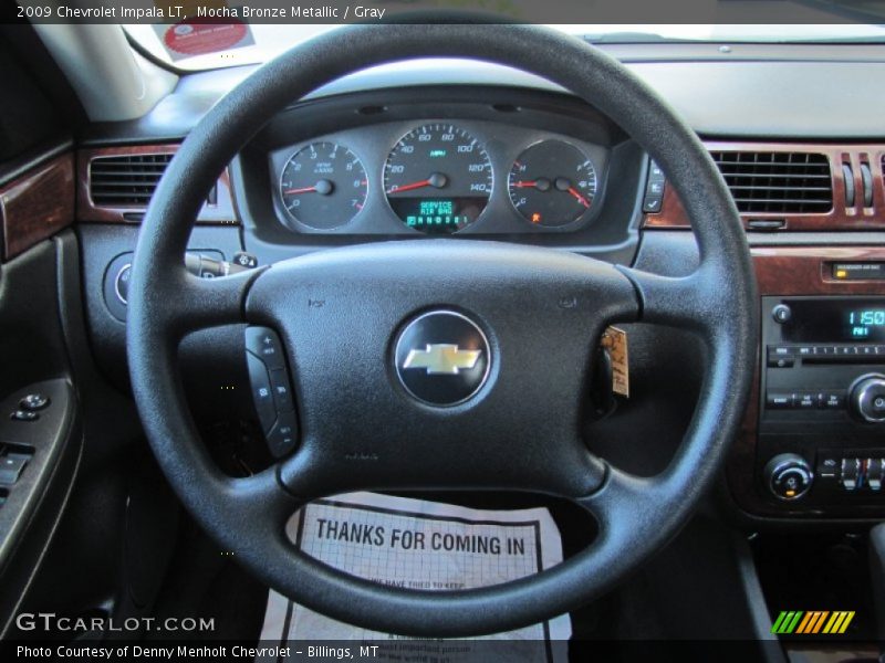 Mocha Bronze Metallic / Gray 2009 Chevrolet Impala LT