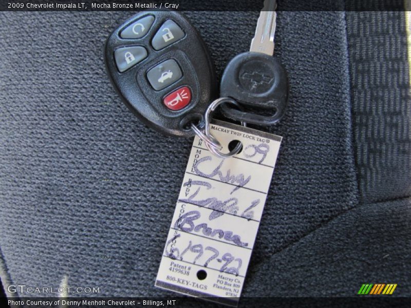 Mocha Bronze Metallic / Gray 2009 Chevrolet Impala LT