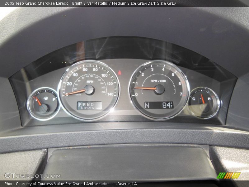 Bright Silver Metallic / Medium Slate Gray/Dark Slate Gray 2009 Jeep Grand Cherokee Laredo
